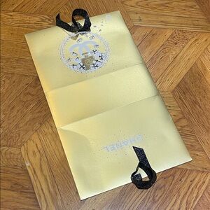 Authentic Chanel Gold Bag with Black limited edition box